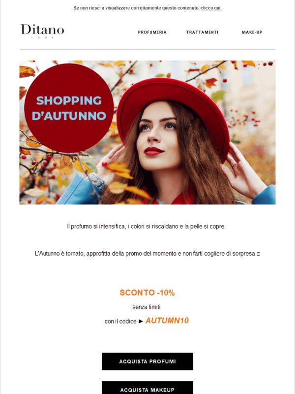 🍂 -10% senza limiti per il tuo shopping d'autunno 🍂