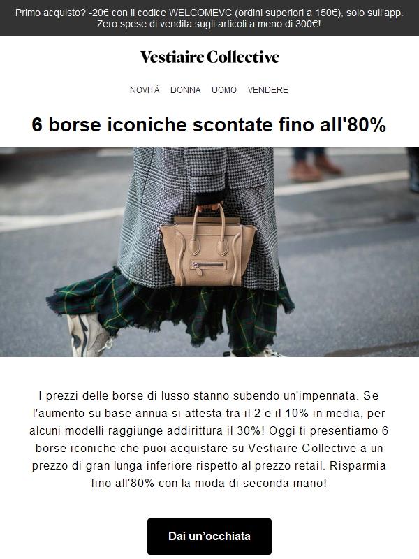 6 borse iconiche scontate fino all'80% 👜