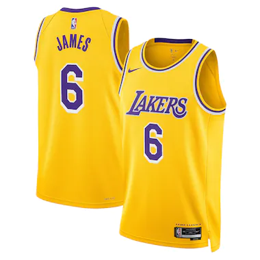 Maglia Swingman Los Angeles Lakers Nike Icon Edition - Oro - Lebron James - Unisex