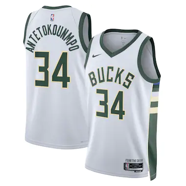 Maglia Swingman Milwaukee Bucks Nike Association Edition - Bianca - Giannis Antetokounmpo - Unisex