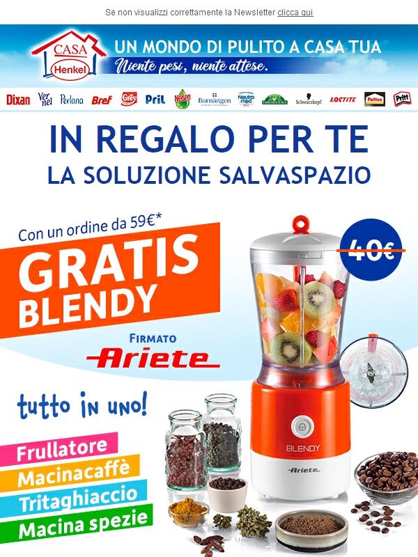Ultime ore per avere in Omaggio il Frullatore Blendy di Ariete! Affrettati e scopri come riceverlo!