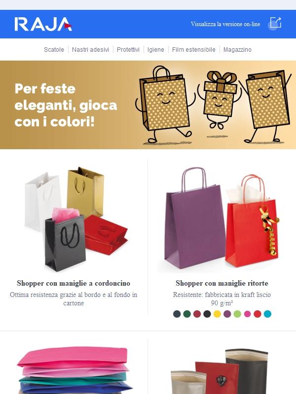 Fai scorta di imballaggi per il tuo negozio e gioca con i colori!