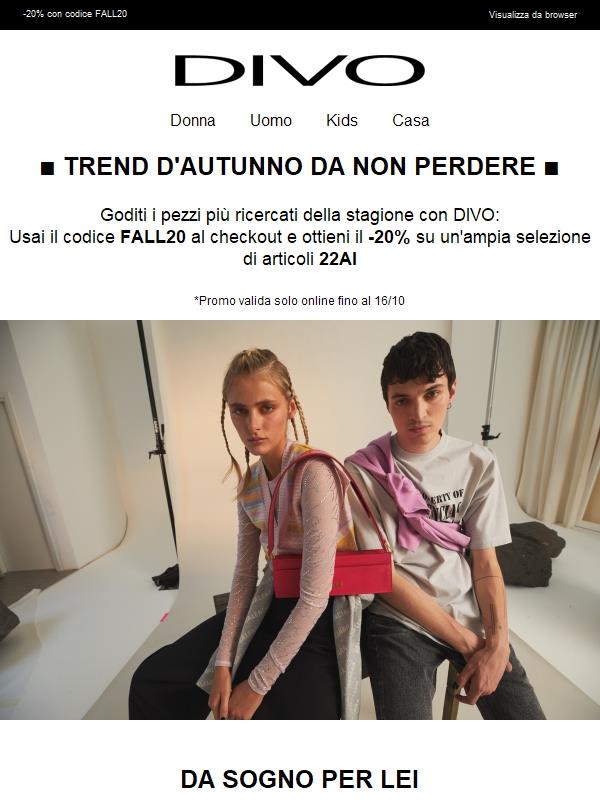 TREND D'AUTUNNO DA NON PERDERE ■