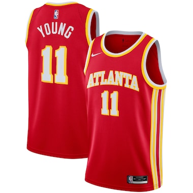 Atlanta Hawks Nike Icon Edition Swingman Jersey - Red - Trae Young - Mens