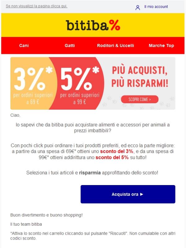 Fino al 5% di sconto sul tuo ordine! ✂