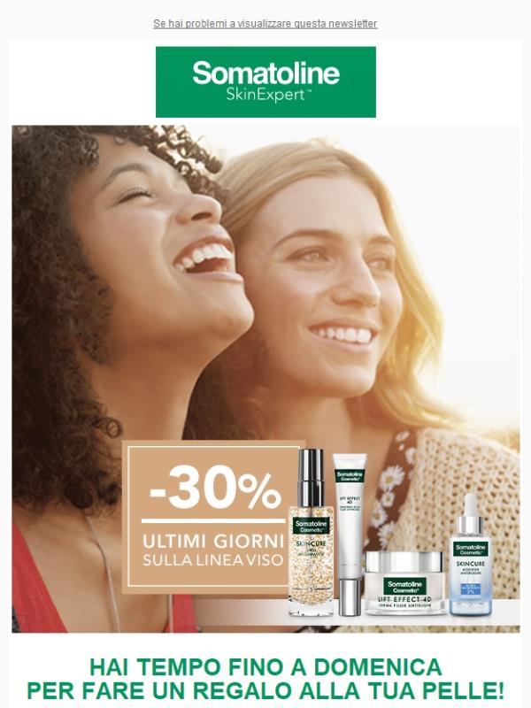 ULTIMI GIORNI: -30% sulla linea viso!
