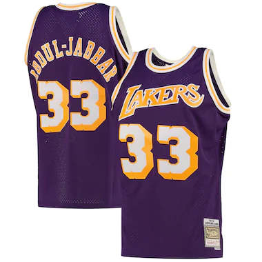 Maglia alternativa Swingman dei Los Angeles Lakers - Kareem Abdul-Jabbar di Mitchell & Ness