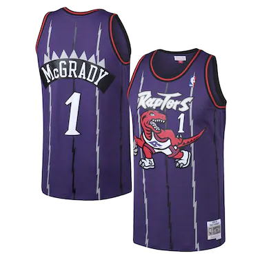 Toronto Raptors McGrady Hardwood Classics Road Swingman Jersey di Mitchell & Ness - Uomo