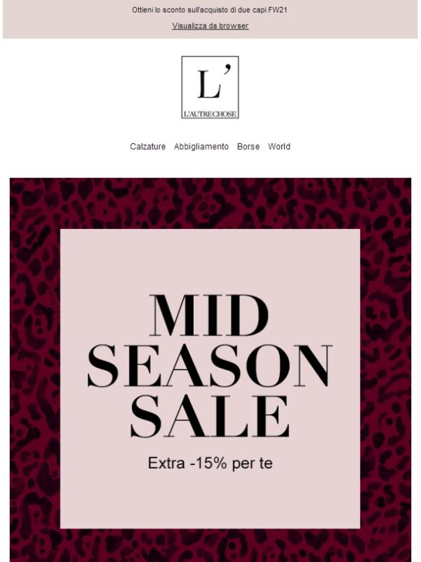 Per te -15% di Sconto Extra!