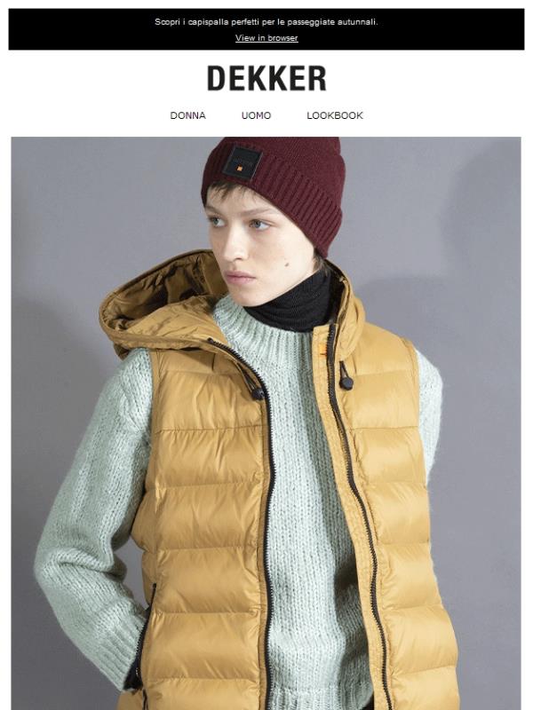 Piumini e gilet di stagione