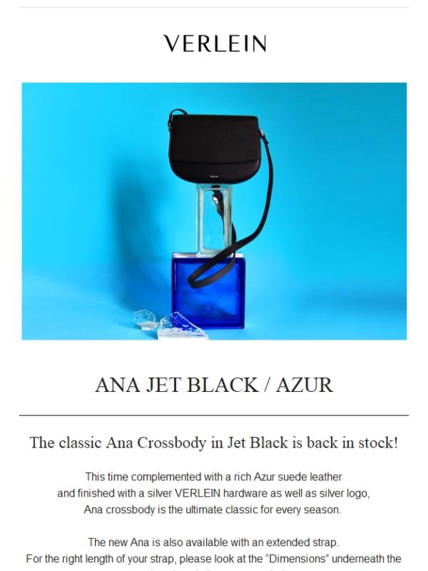 BACK IN STOCK / ANA JET BLACK ✨