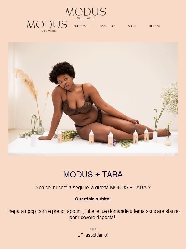 Ti sei pers* la Live MODUS + TABA?