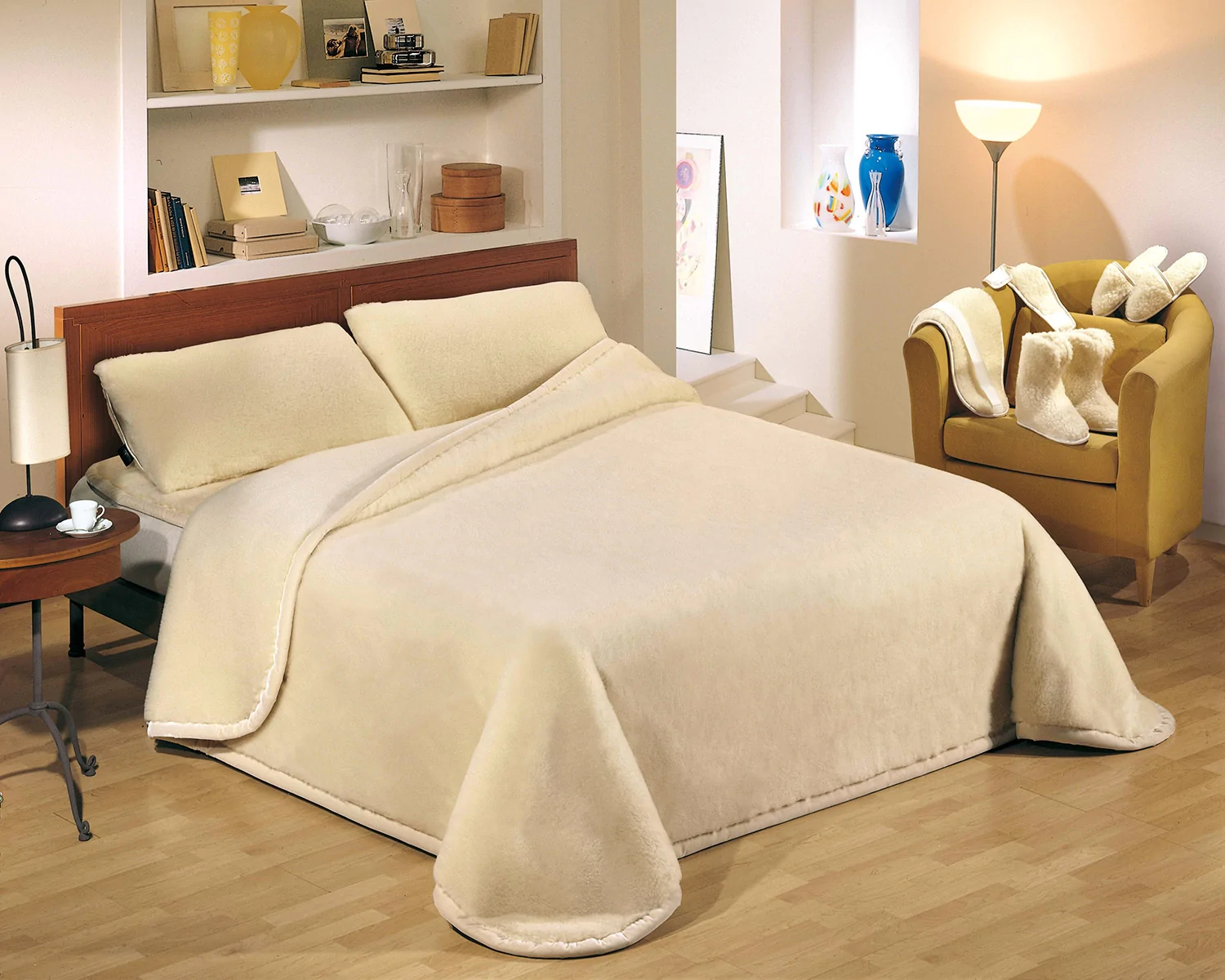 Image of Coperta Pura Lana Merinos 800gr Cober Basic Beige