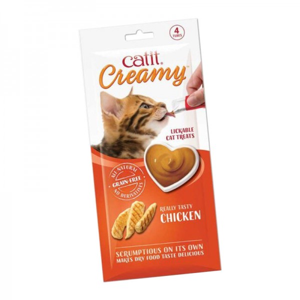 Catit Creamy Pollo Snack per Gatti - 4 pz