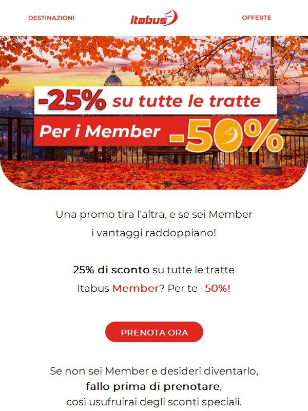 Nuova promo: -50% di sconto​!