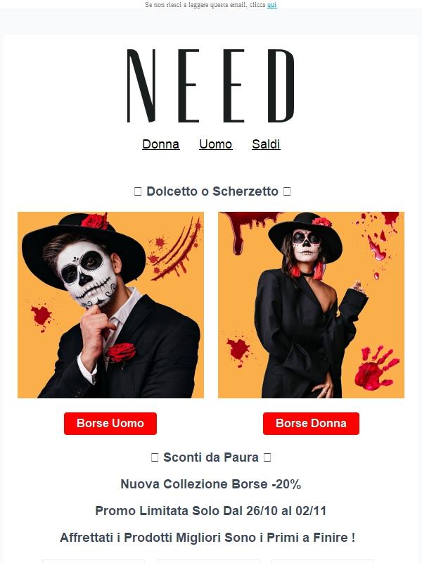 👻 Sconti da Paura 👻 Borse Uomo Donna - 20% 👻