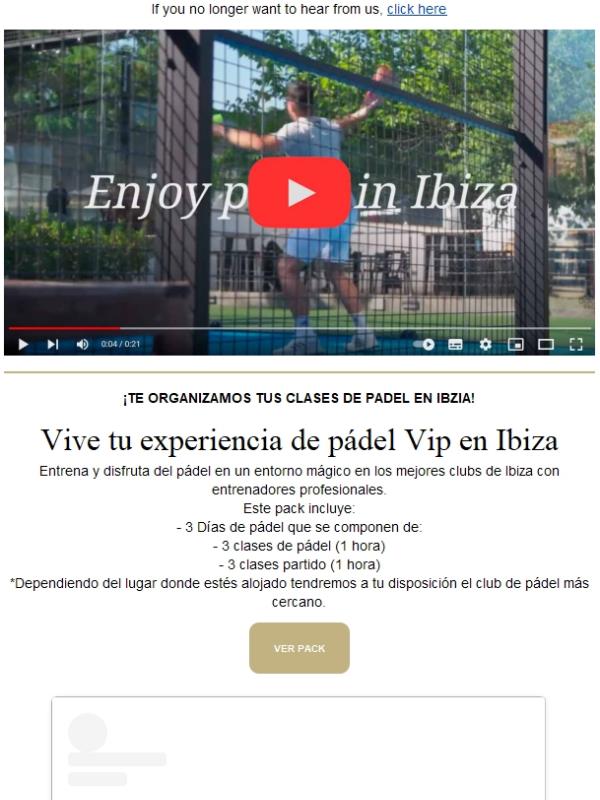 ¡El pádel no para en Ibiza! ⇒ Padel Vip Experience