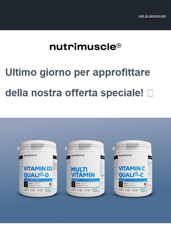 Ultimo giorno per avere il 15% di sconto sulle nostre vitamine e minerali !