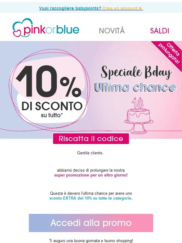 Sorpresa 🎉  codice SCONTO di nuovo attivo!🎁