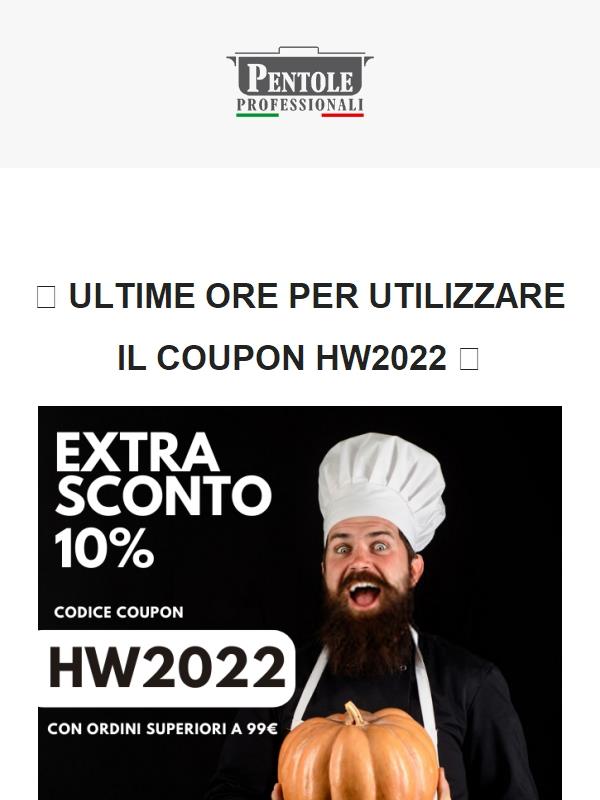 Ultime ore per utilizzare il coupon HW2022 🎃👻