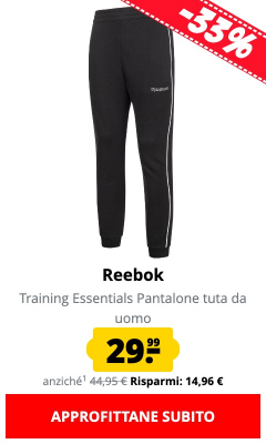 Reebok Training Essentials Pantalone tuta da uomo solo 29,99 €!