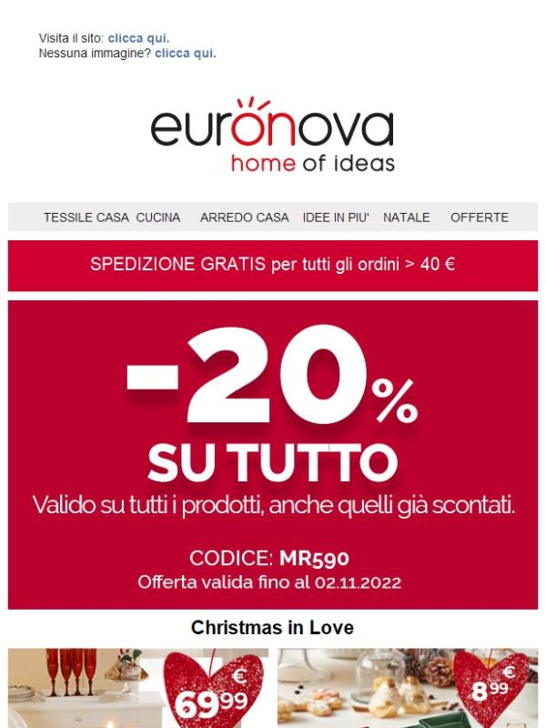 Euronova 20 SU TUTTO. In più tante idee per il tuo Natale Jekoo