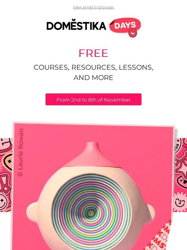 Free all week: courses, resources, lessons, and more