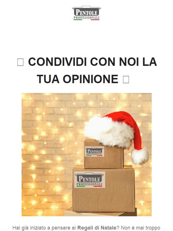 Dacci la tua opinione, in cambio per te in regalo uno Sconto esclusivo 🎁