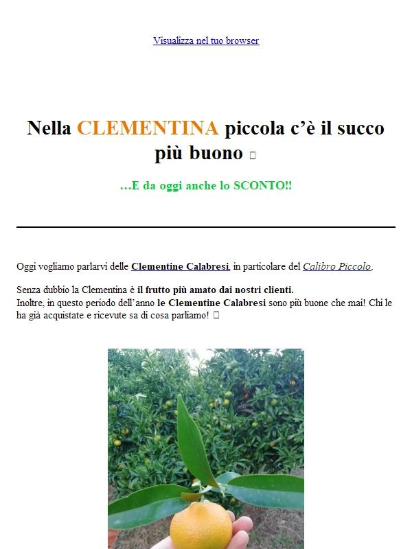 Nella Clementina piccola c'è il succo più buono, ed anche lo sconto! 🍊