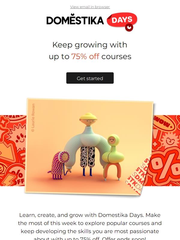 24 hours only: up to 75% off your next course