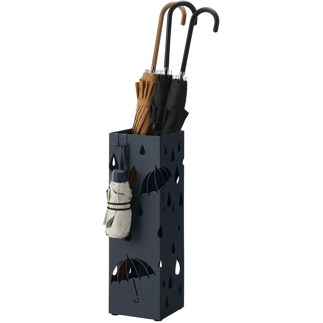 Image of Portaombrelli 15,5x15,5x49 cm con Vaschetta in Metallo Nero