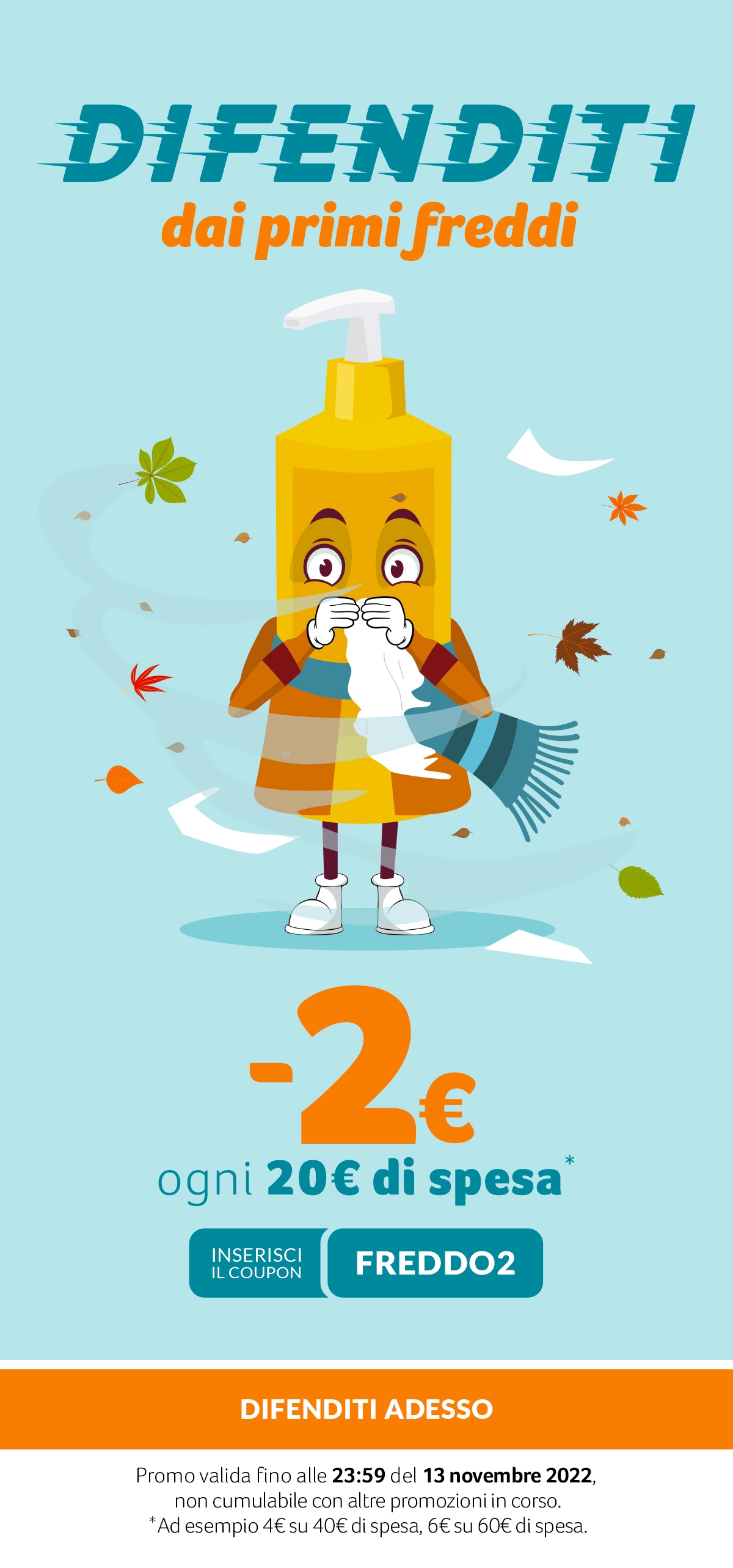 -2€ ogni 20€ di spesa coupon FREDDO2