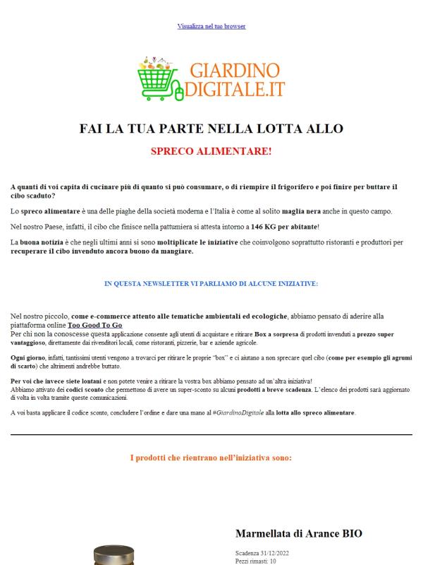 Diciamo no allo spreco alimentare 💪