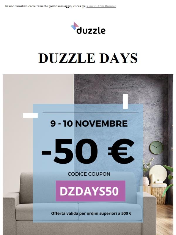 - 50 € sul tuo prossimo acquisto...