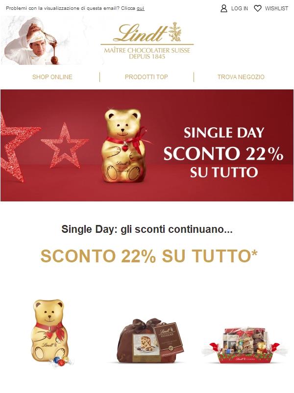 Sconto 22% su tutto: le promozioni continuano...😍