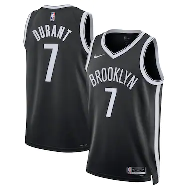 Maglia Brooklyn Nets Nike Icon Edition Swingman - Nera - Kevin Durant - Unisex