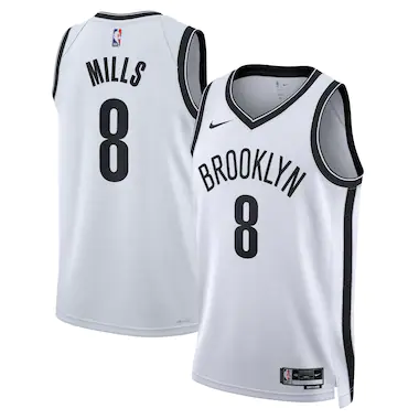 Maglia Swingman Brooklyn Nets Nike Association Edition - Bianca - Patty Mills - Unisex