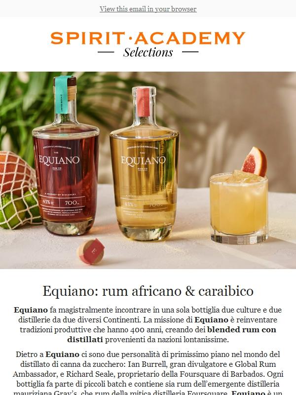 Equiano: il primo rum africano & caraibico al mondo | Spirit Academy