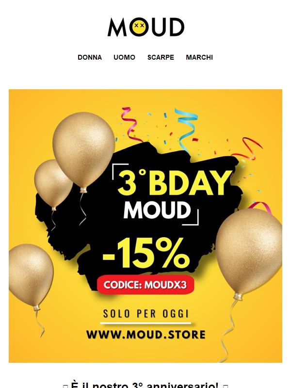 🎈HBDAY MOUD! -15% extra su tutto
