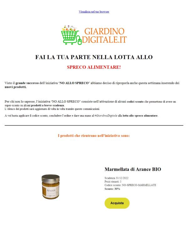 Anche oggi diamo un calcio allo spreco 😉