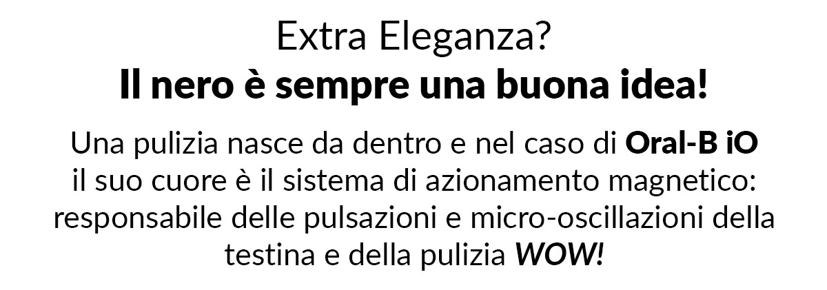 Extra Eleganza? Il nero è sempre una buona idea!