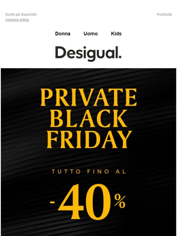 Tutto fino al -40% per te