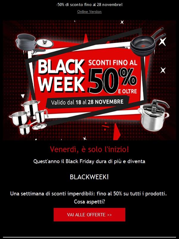 BLACK WEEK: inizia oggi