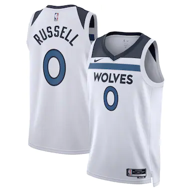 Maglia Swingman Minnesota Timberwolves Nike Association Edition - Bianca - D'Angelo Russell - Unisex