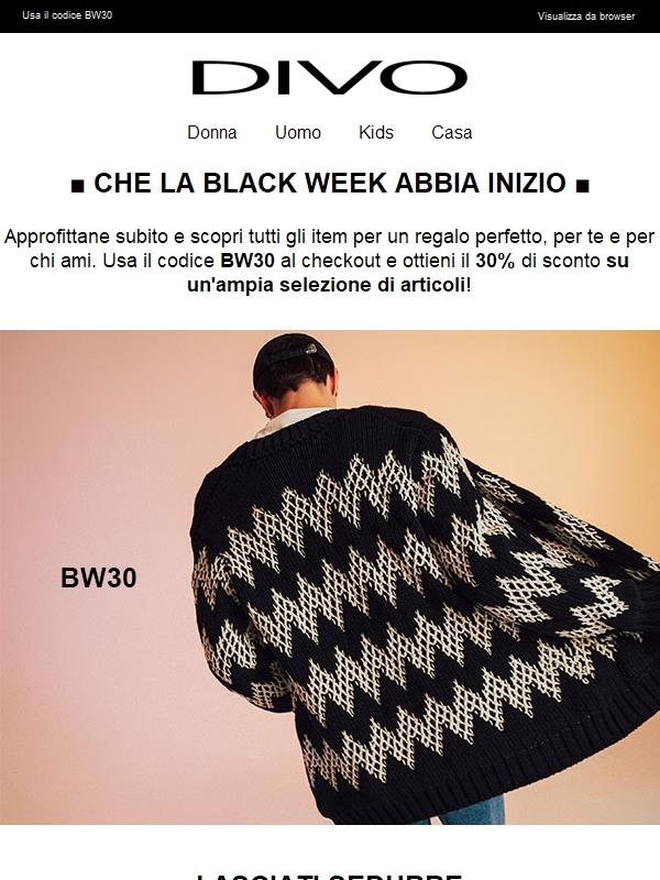 BLACK WEEK: scopri la nostra promo ■