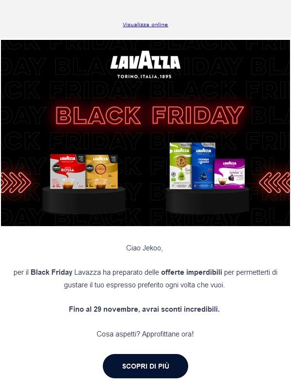 Black Friday Lavazza: offerte imperdibili ti aspettano