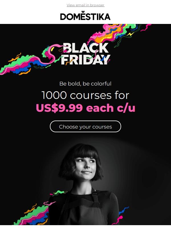 Start Black Friday with 1000 courses for US$9.99 each🚀