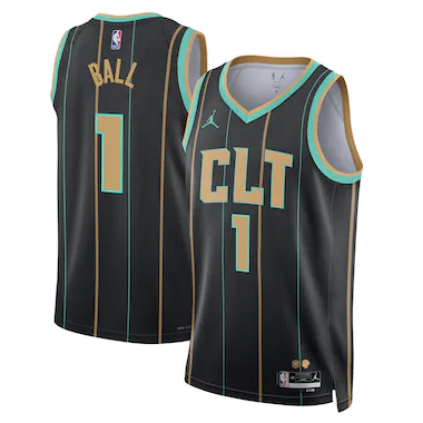 Charlotte Hornets Jordan City Edition Swingman Jersey 22 - Nero - LaMelo Ball - Unisex