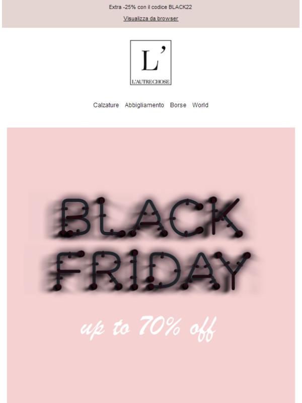 Per te il Black Friday inizia oggi!