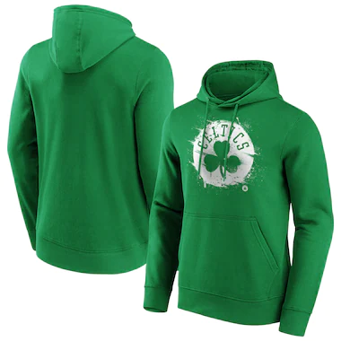 Felpa con cappuccio e grafica splatter dei Boston Celtics Fanatics - Uomo